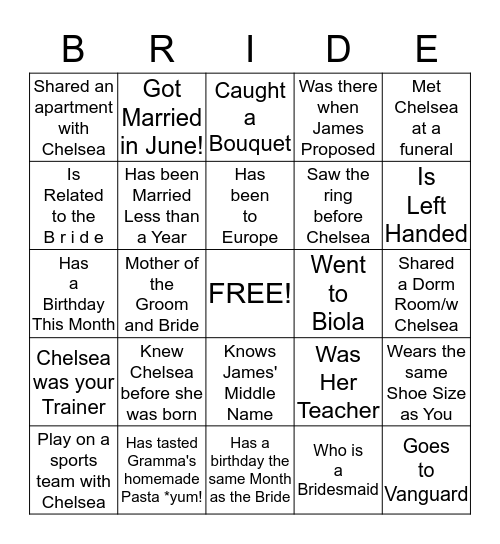 Find someone who .... Bingo Card