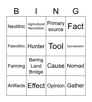 7th Grade Test Prep Bingo Card