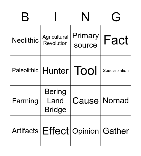 7th Grade Test Prep Bingo Card