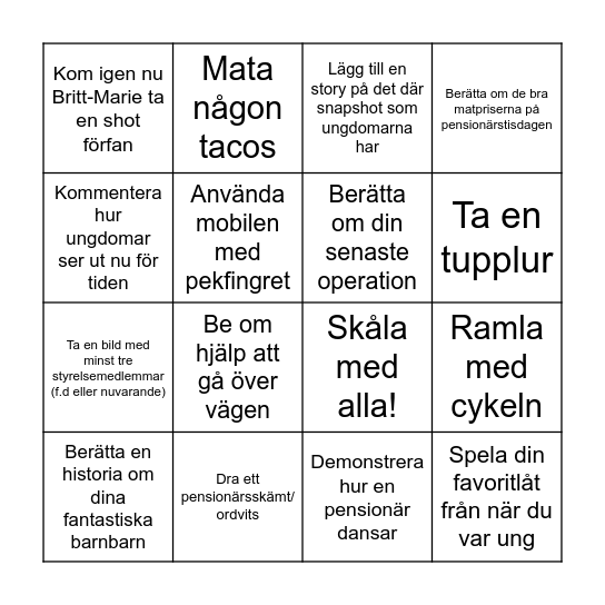 BINGO! Bingo Card