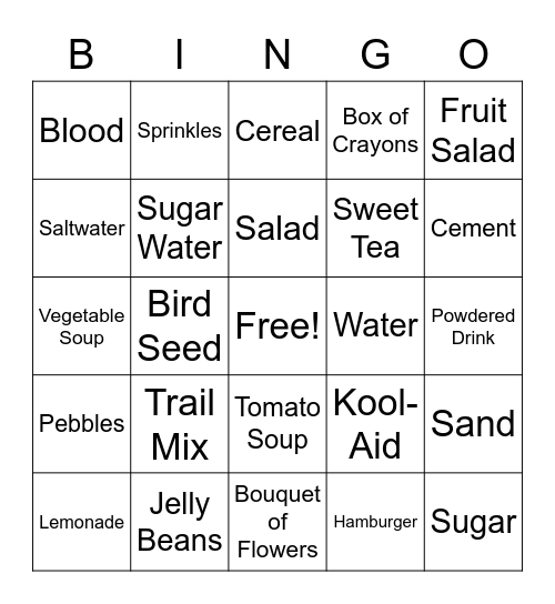 Mixtures and Solutions Bingo Card