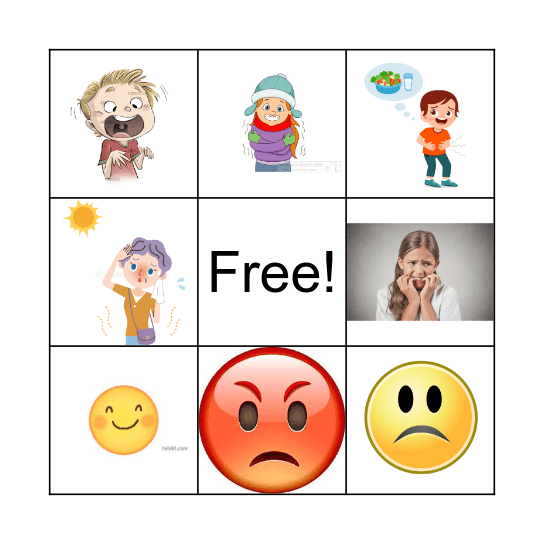 Feelings Bingo Card