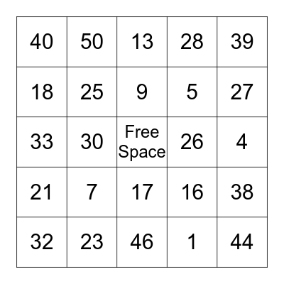 Bingo Card