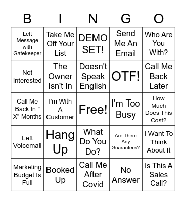 CMT Bingo Board #1 Bingo Card