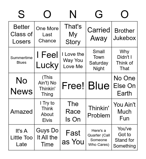 BBS Country Round 2 Bingo Card