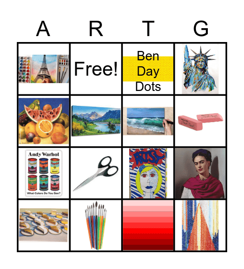 A R T  B I N G O Bingo Card