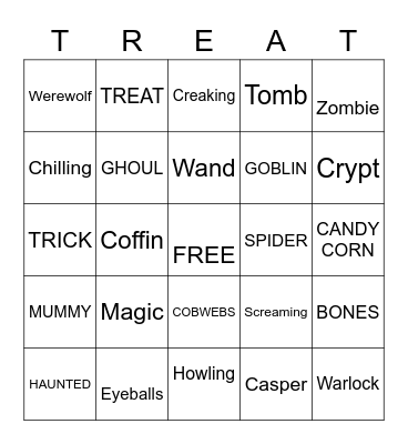 RESOURCES SPOOKY BINGO Card