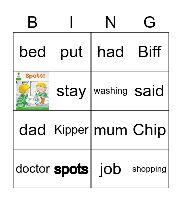 Spots Bingo Card