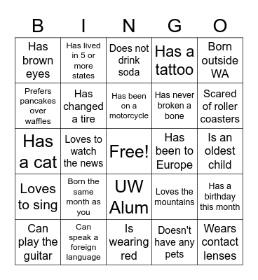 Northgate All Clinic Retreat Card #2 Bingo Card