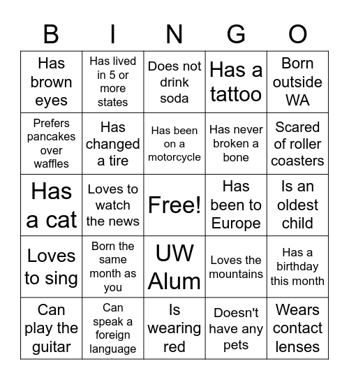 Northgate All Clinic Retreat Card #2 Bingo Card