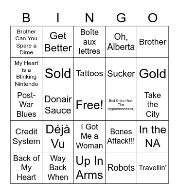 They played Here - The Cap! Bingo Card