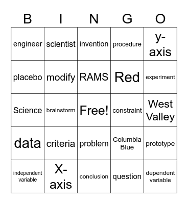 Unit 1 Bingo Card