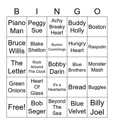 Oct game 3 Bingo Card