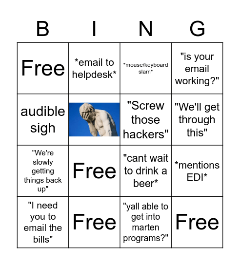 Cyberattack Bingo Card