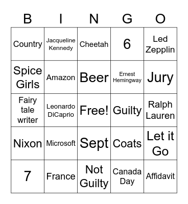 Oct Game 4 Trivia Bingo Card