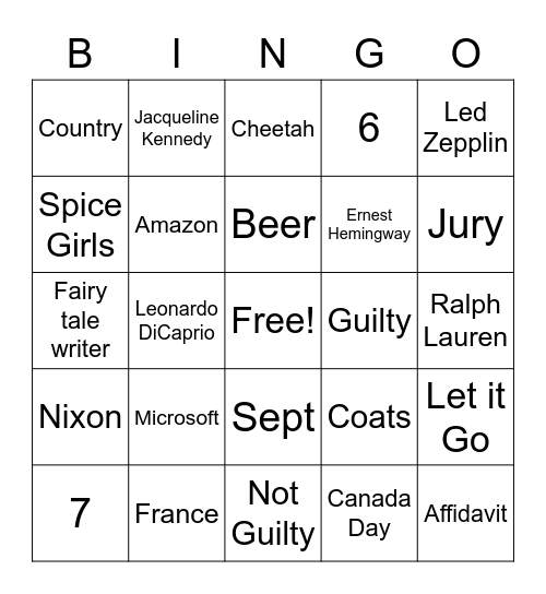 Oct Game 4 Trivia Bingo Card