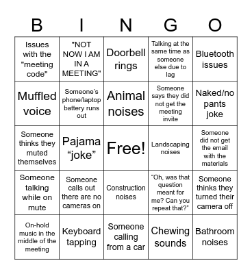 Fall Functional Training Bingo Card
