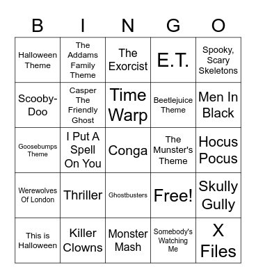 BINGOWEEN Bingo Card