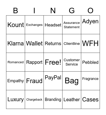 Power of Service Week Bingo Card