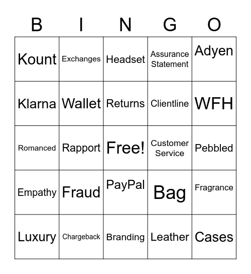 Power of Service Week Bingo Card