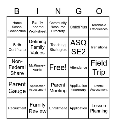 Bingo Card