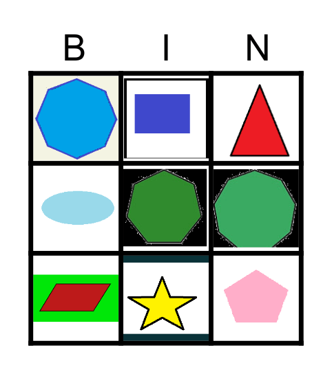 geometria plana Bingo Card