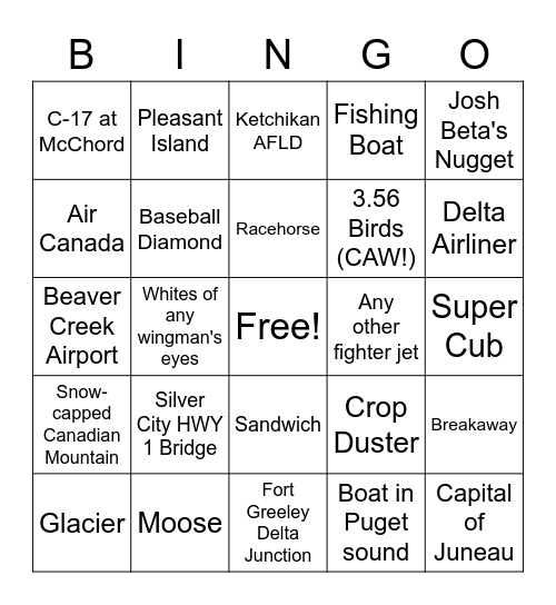 Operational Leapfrog America Bingo Card