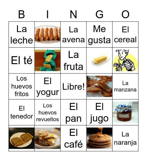 El desayuno Bingo Card