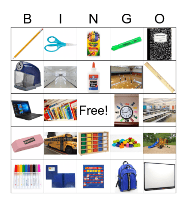 Back to School Vocabulary Bingo Card