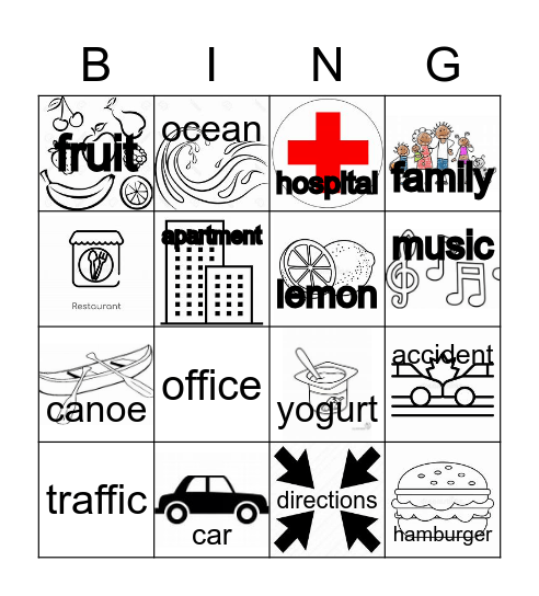 Inglés y Español v2 Bingo Card