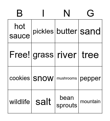English Time 3 Bingo Card