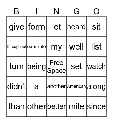 Jaelyne Bingo Card