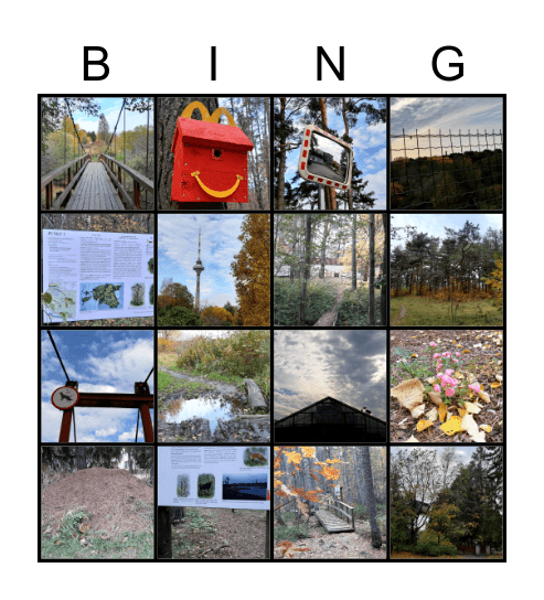 Liikumisbingo Card