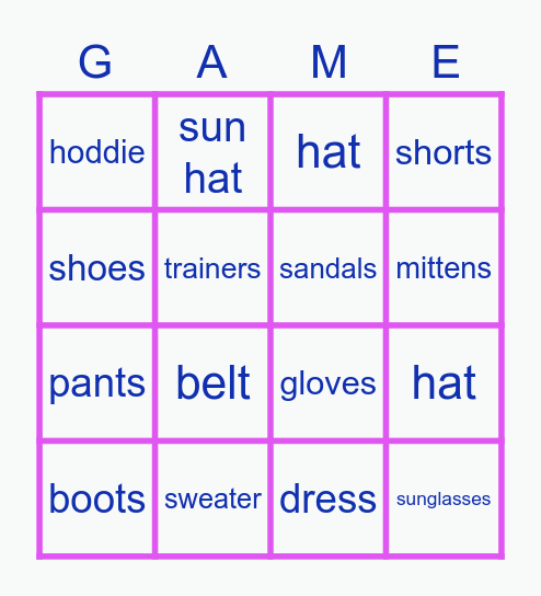BINGO Card