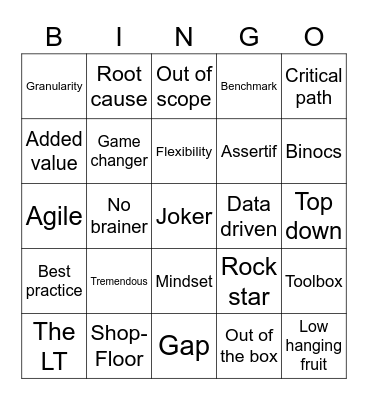 LT Bingo Card