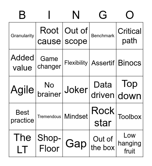 LT Bingo Card