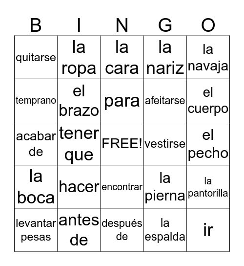 Capítulo 7 Bingo Card