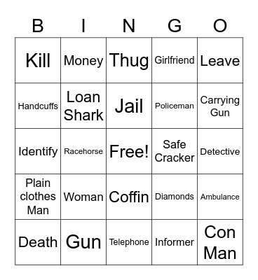 Mafia Bingo Card