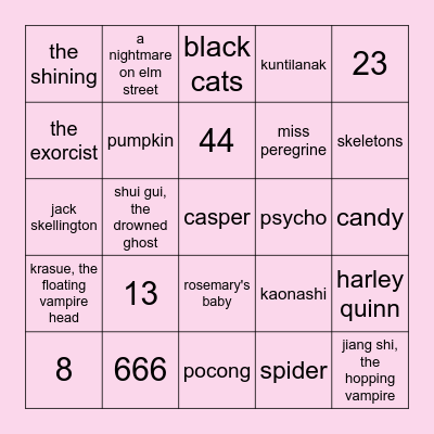 ᓚᘏᗢ Bingo Card