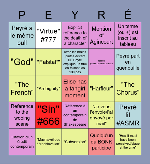 Le Dernier Bingo du King Bingo Card