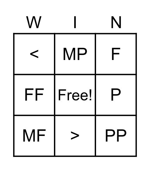 Dynamic Symbol Bingo Card