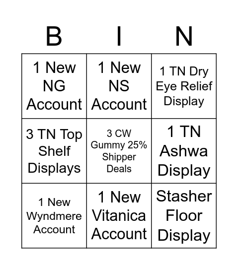 RDN South October 2021 Bingo Card