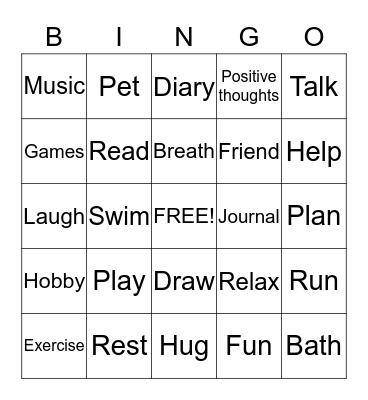 Turn STRESS into SUCCESS BINGO Card