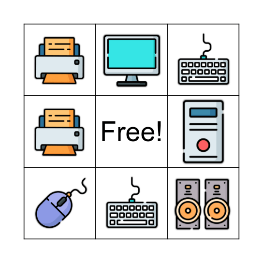 Parts of a Computer Bingo! Bingo Card