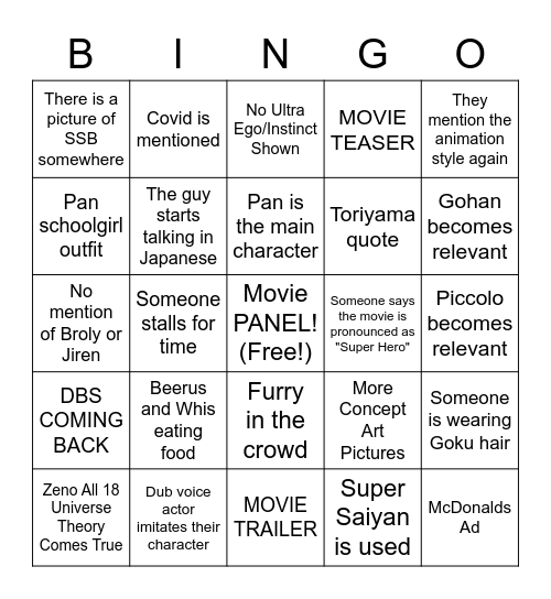 NYCCON DBS BINGO Card