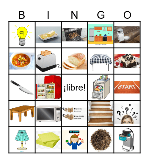 La casa y la mesa Bingo Card