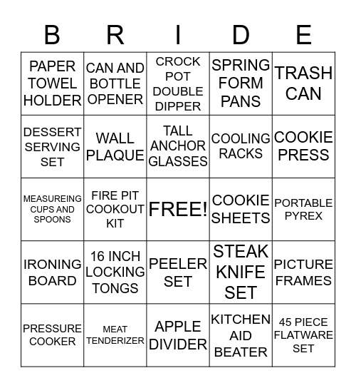 Michael and Amy Bingo Card