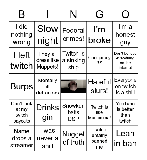 DSP Twitch leaks Bingo Card