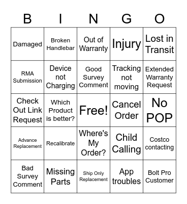 Jetson Bingo Card