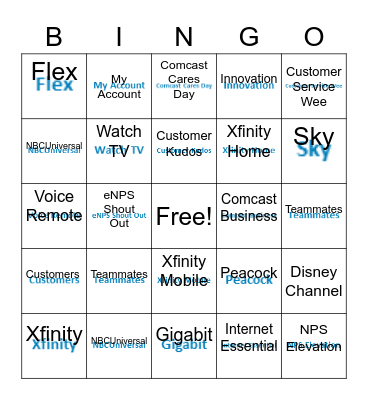 Customer Service Week Bingo Card